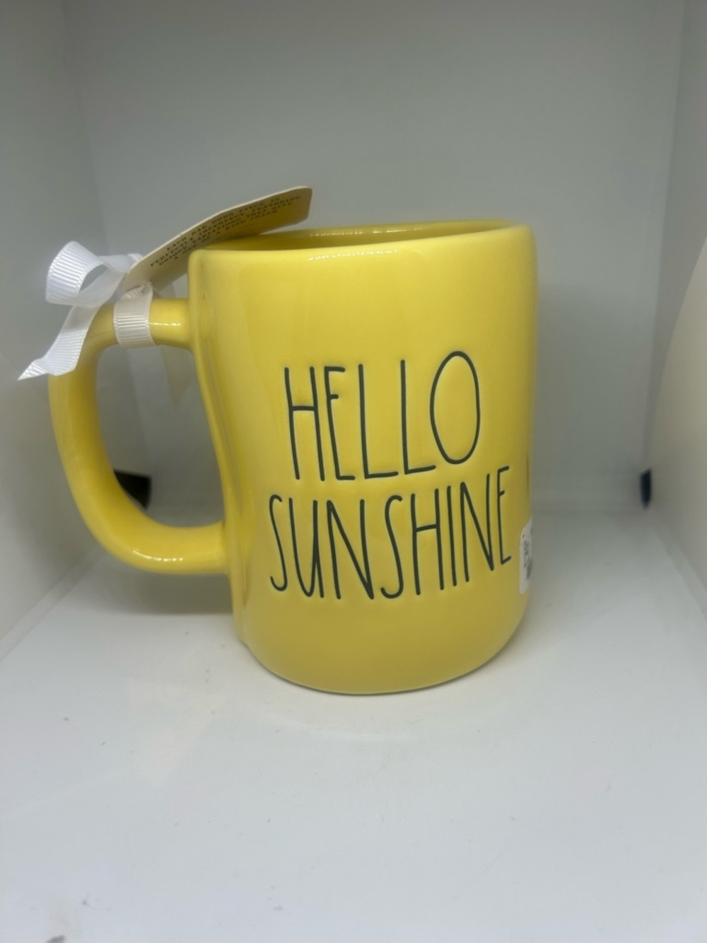 Rae Dunn Yellow "HELLO SUNSHINE" Ceramic Mug